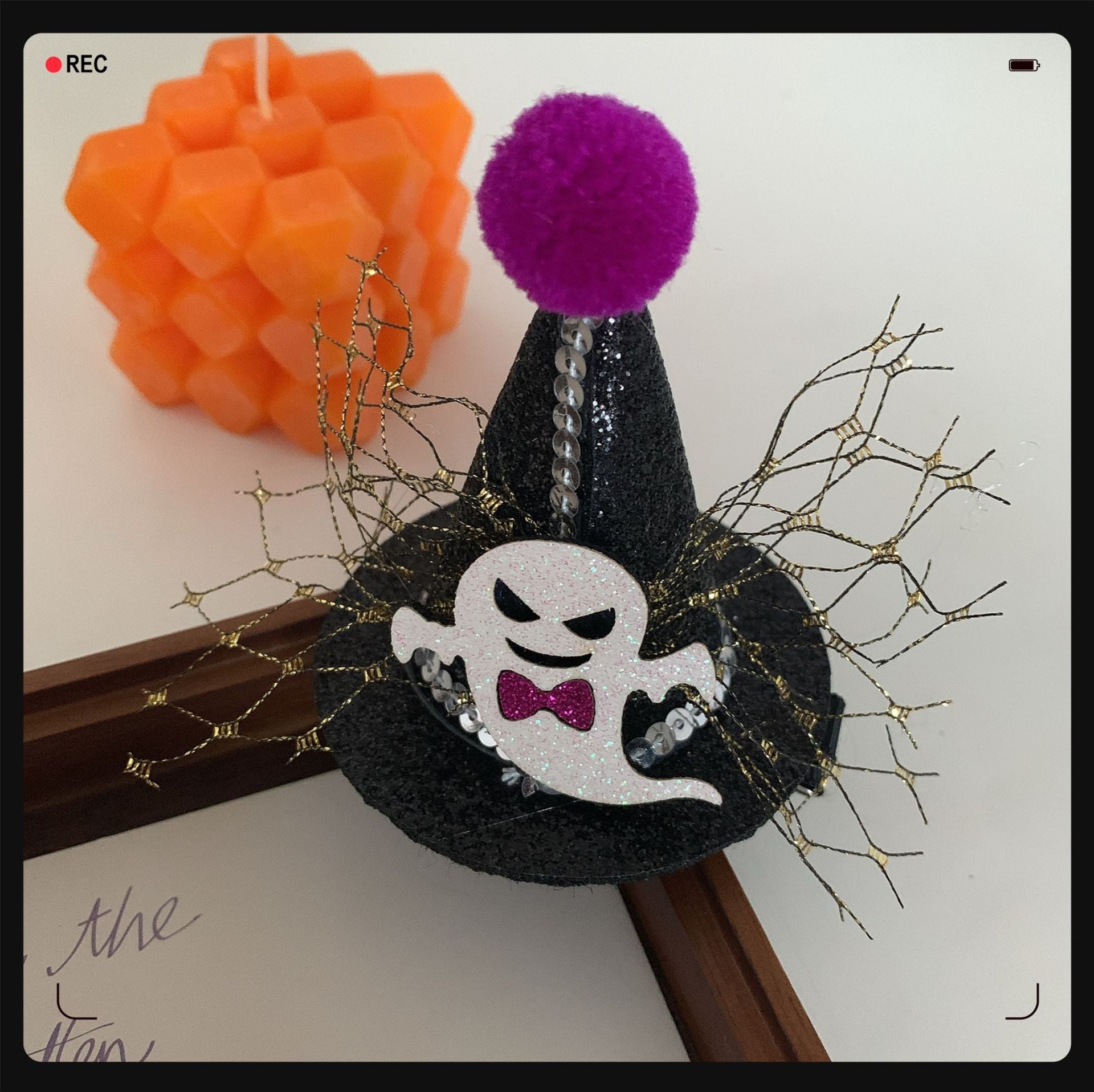 Children's Pumpkin Skull Barrettes Halloween Bat Barrettes