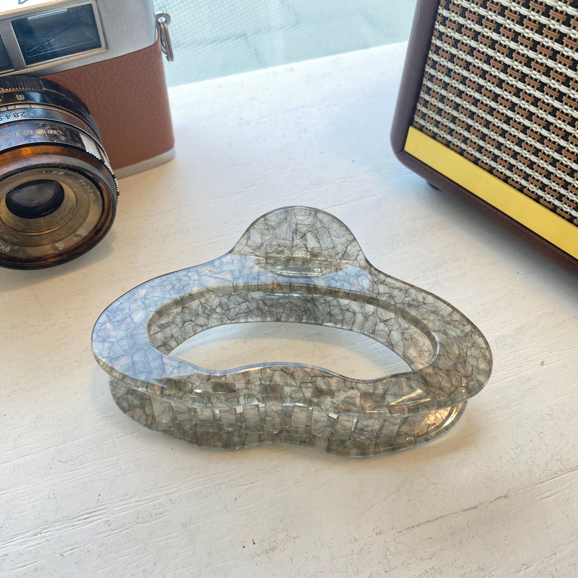 Large Cloud Acetate Thickened Barrettes