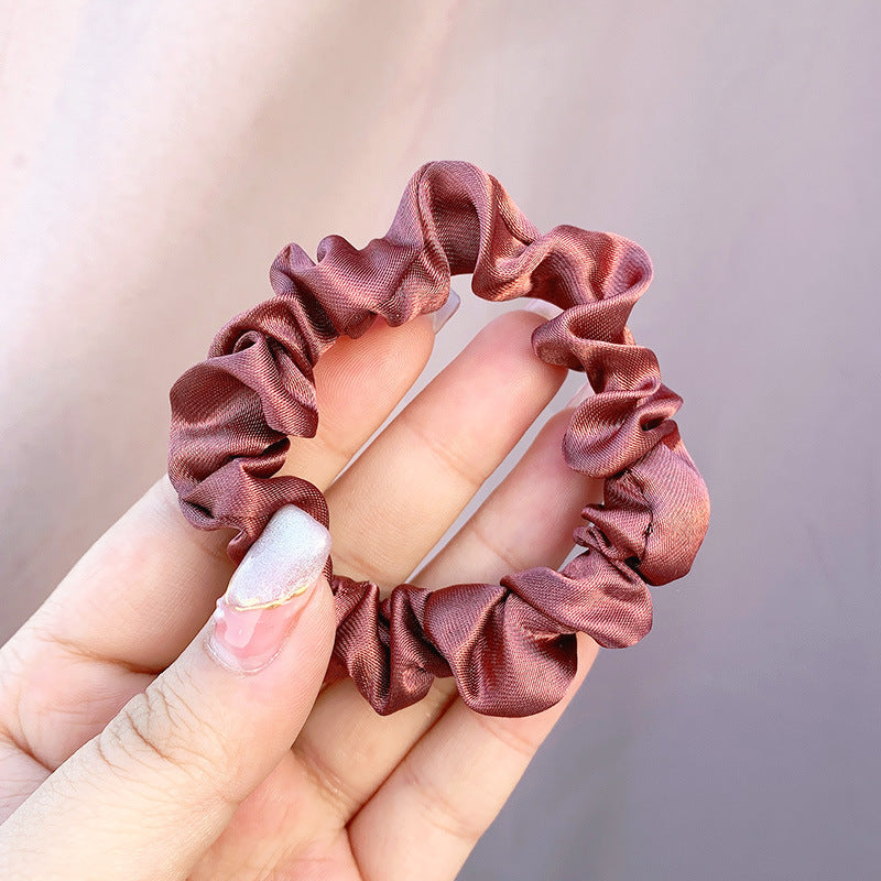 Small Scrunchies Intestine Ring Band Solid Color Hair Rope Simple