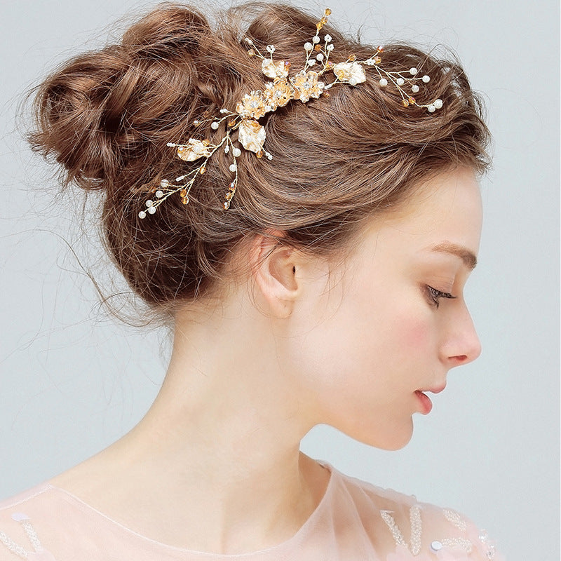 Best Nice hair crystal diamond disc inserted bride wedding wedding comb handmade jewelry accessories