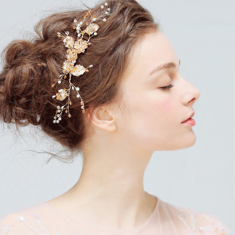 Best Nice hair crystal diamond disc inserted bride wedding wedding comb handmade jewelry accessories