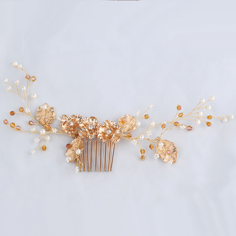 Best Nice hair crystal diamond disc inserted bride wedding wedding comb handmade jewelry accessories