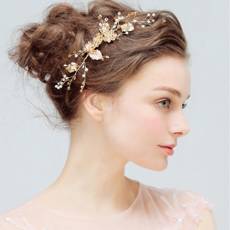Best Nice hair crystal diamond disc inserted bride wedding wedding comb handmade jewelry accessories
