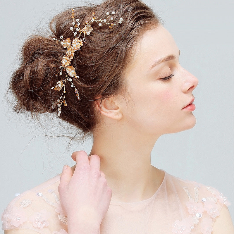 Best Nice hair crystal diamond disc inserted bride wedding wedding comb handmade jewelry accessories