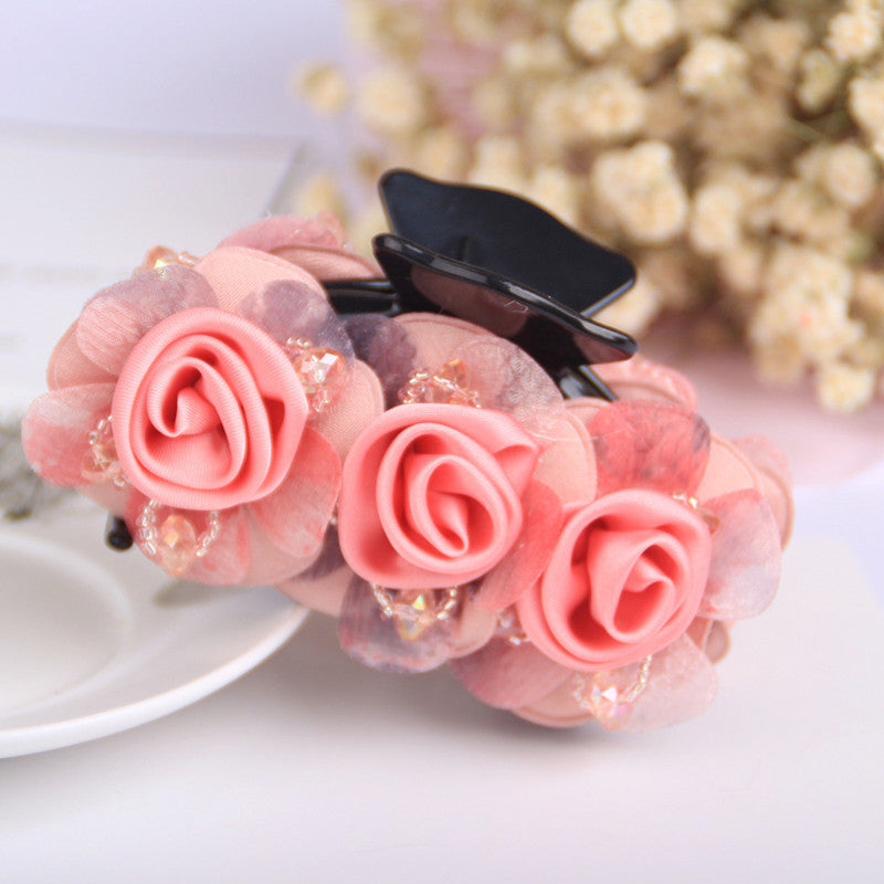 Women's Fashion Simple Fabric Flower Hair Clip