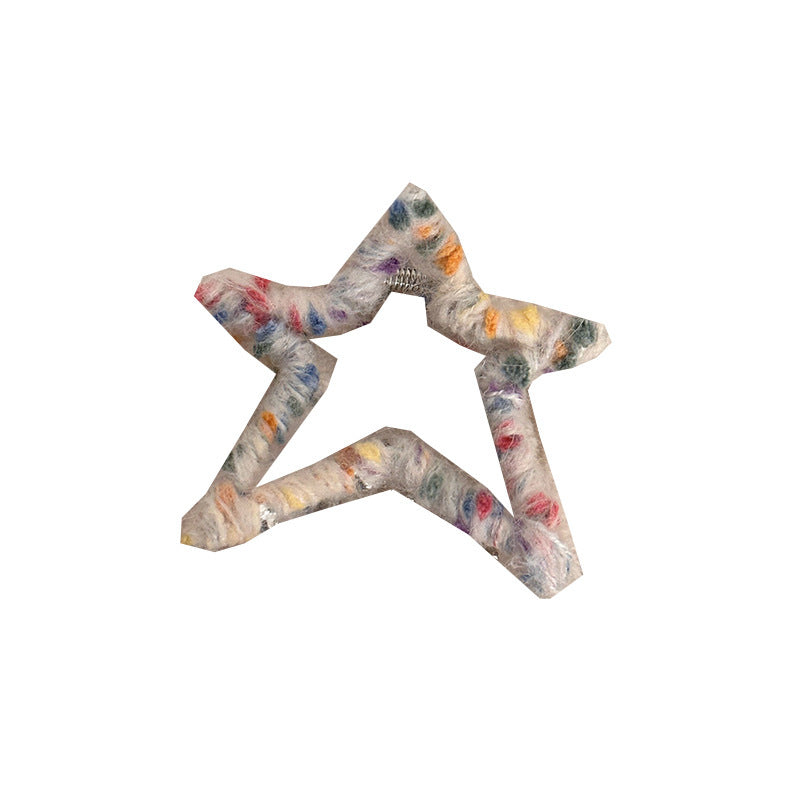 Best Five-pointed Star Grip Back Head Barrettes Ladies
