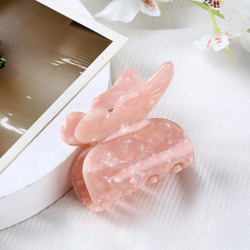 Hair Accessories Fashion Butterfly Acetate Plate Grab Clip Marbled Back Head