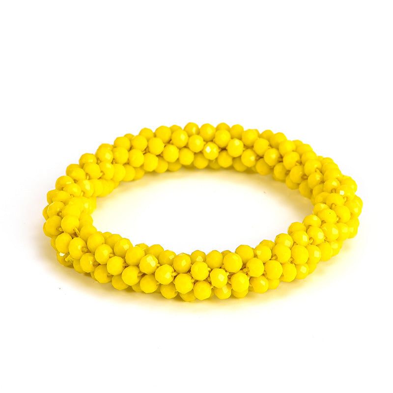 Crystal Color Elastic Rubber Band Hair Ring Ponytail Simple