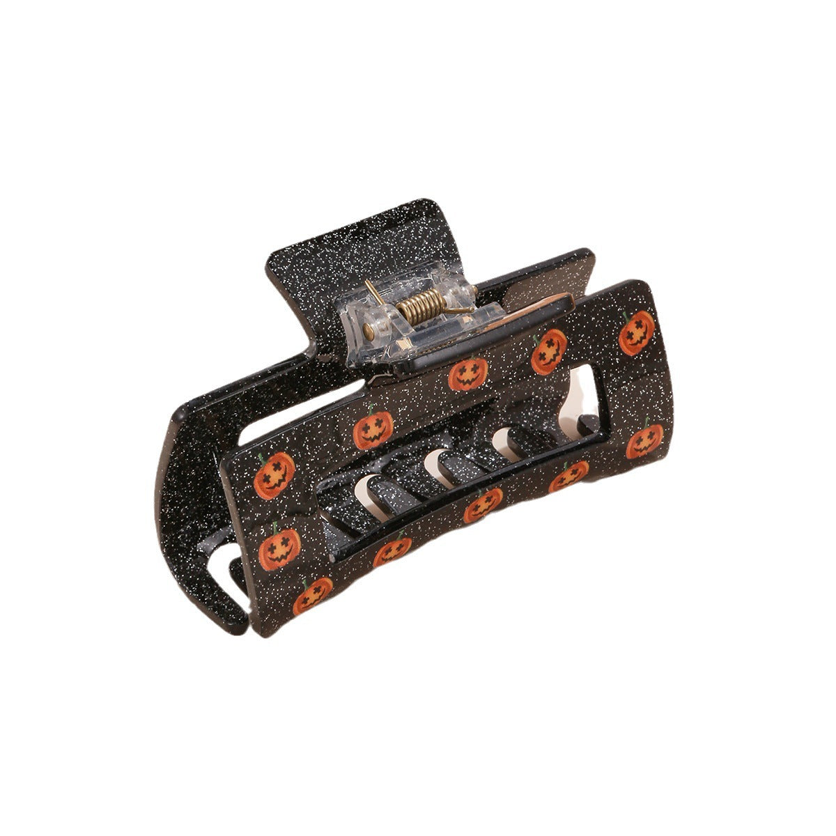 Halloween Square Hollow Simple Pumpkin Barrettes