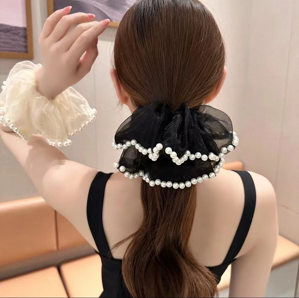 Best Women's Fashionable Temperamental All-match Lace Mesh Large Intestine Hair Ring