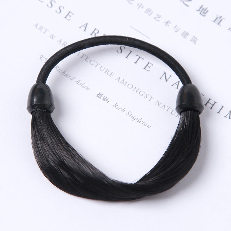 Korean Style Fashion Wig Elastic Hair Ring Straight Hair Rope Jewelry Headdress