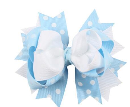 Children's Printed Dot Bow Hair Clip