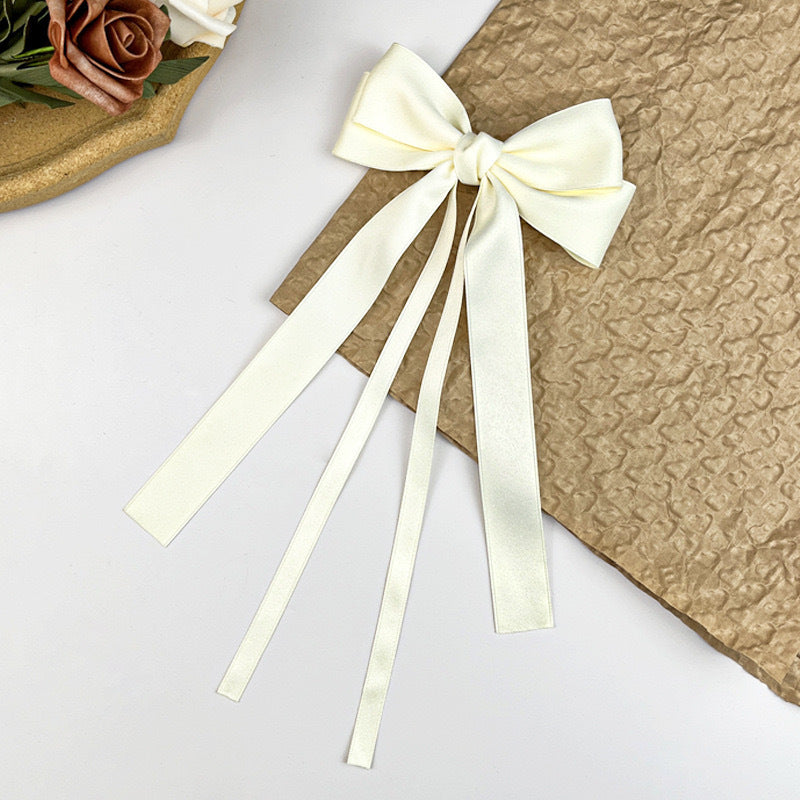 Best Sweet Solid Color Ribbon Bowknot Barrettes