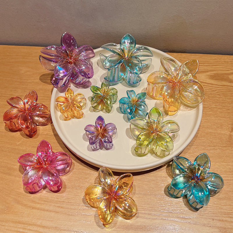 Plating Color Transparent Egg Bauhinia Barrettes Women's