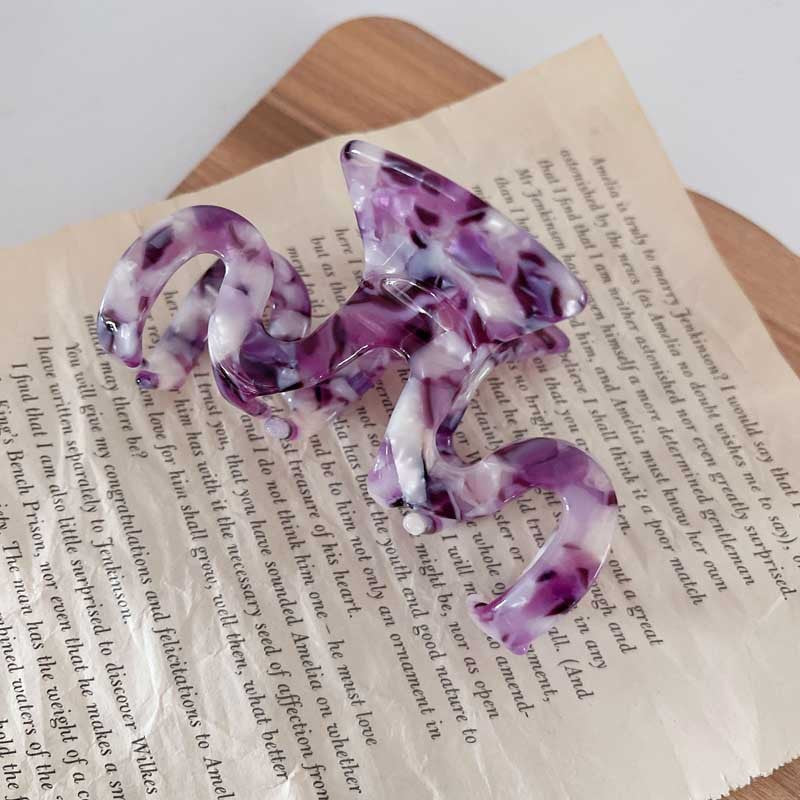 M-type Acetic Acid Simple Graceful Niche Designer Hawksbill Wave Tooth Hair Claw Lazy Hair Clip