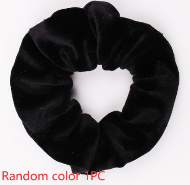 Fashion New Velvet Tencel Pocket wallet Hair Scrunchies Retro Zipper Large Intestine Elastic Hair Band