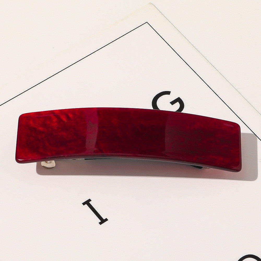 Retro Square Shape Grabbing  Acetate Sheet Spring Chuck Hair Clip
