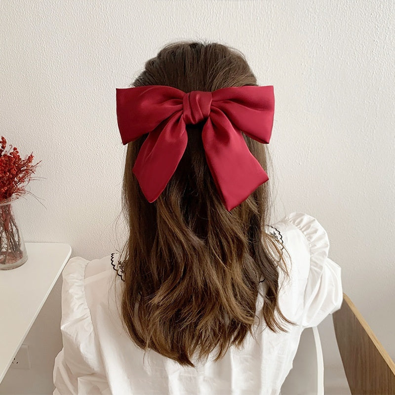 Best High-grade Satin Bow Headdress Flower Hair Ring