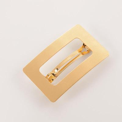 Geometric Metal Brushed Barrettes Spring Clip