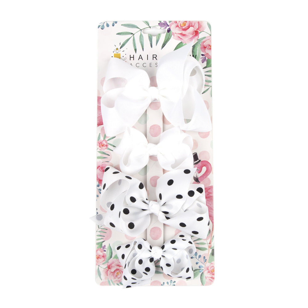 Children's Polka Dot Bow Hair Clip Jewelry
