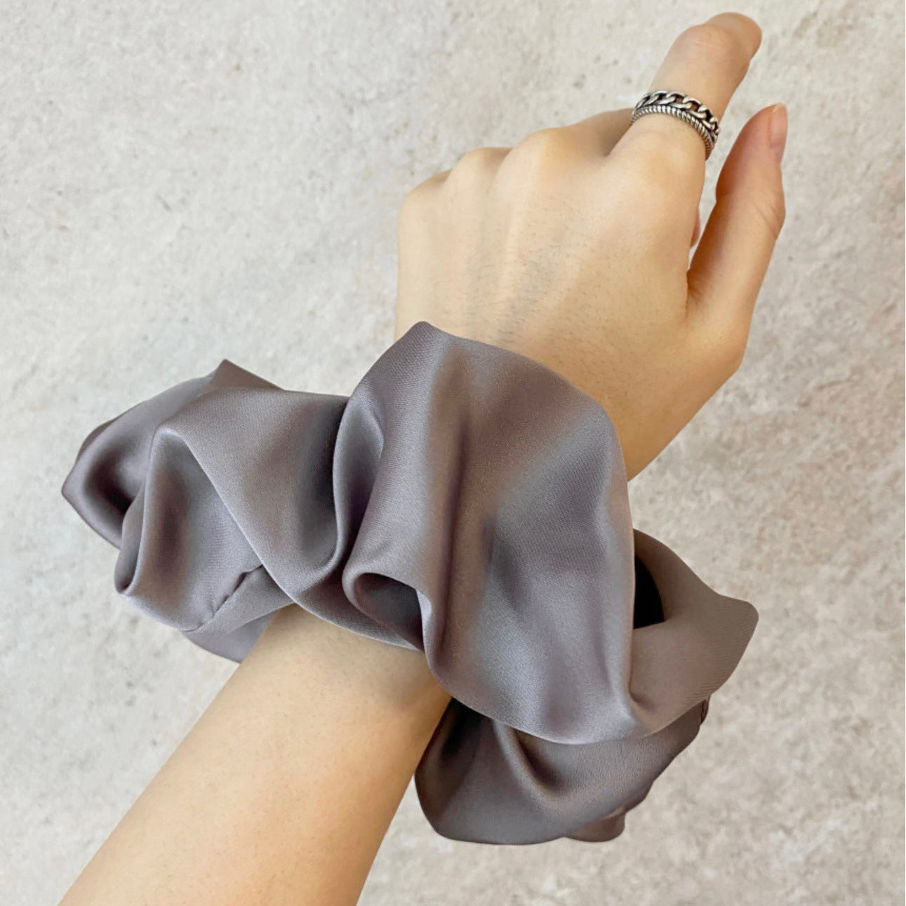 Best Simple Female Fashion Personality Satin Hair Ring