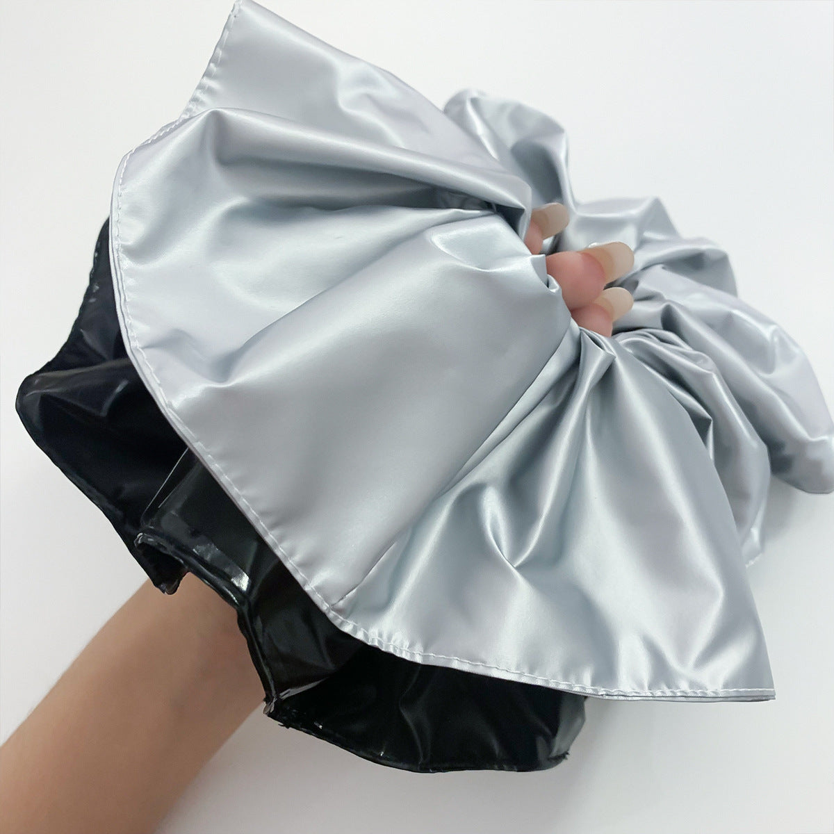 Women's Fashionable All-match Leather Pleated Large Intestine Hair Ring