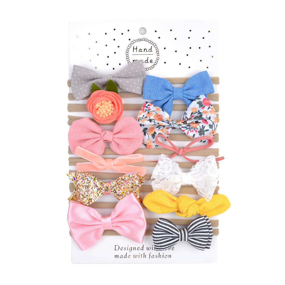 Bow Hair Band Clip Children's Elasticity Traceless Hair Band Hair