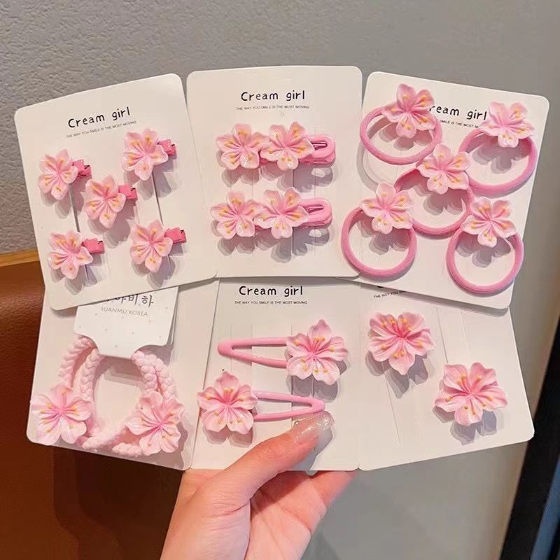 Cherry Blossom Cute Side Cropped Hair Clip Hair Rope
