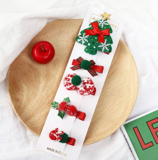 Children's Hair Accessories Christmas Clip Cute Bb Does Not Hurt