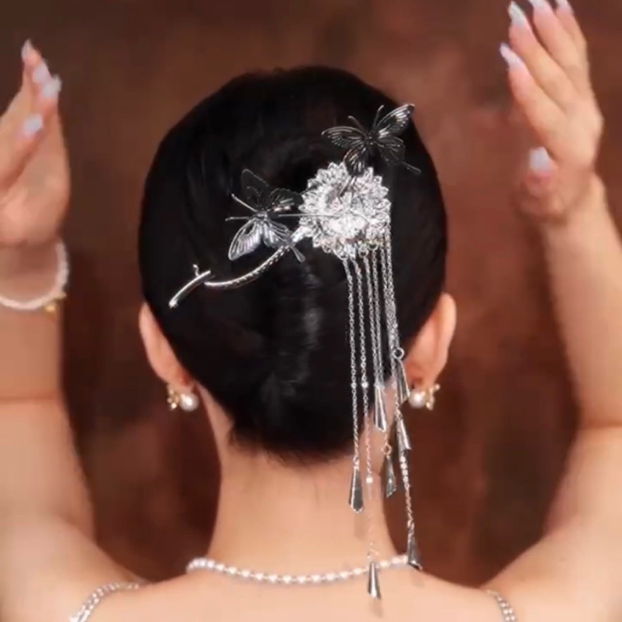 Nice Retro Tassel Delicate Atmosphere Head Flower Headdress Hair Clip