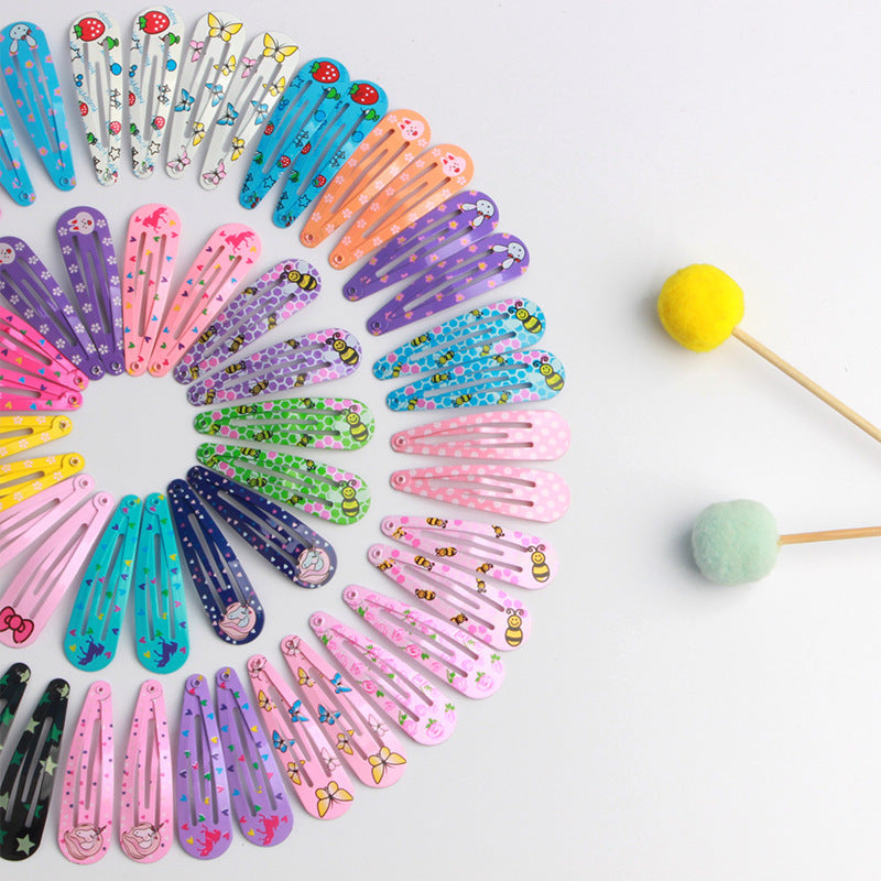 Printing Hairpin Headdress Hair Hairwear Side Clip