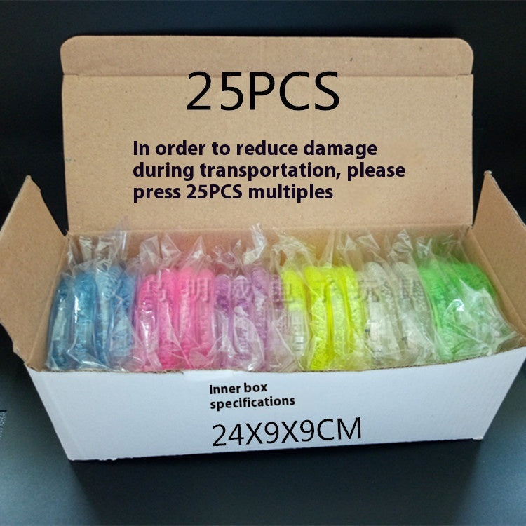 Acrylic Flash Bracelet Hair Ring Fluorescent Stick Party Cheering Props Children's Toy Stall Night Market Hot Sale