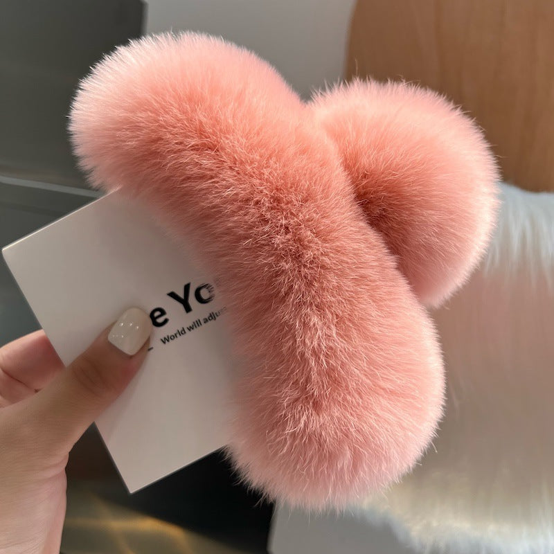 Best Korea Real Otter Hair Hair Clip Female