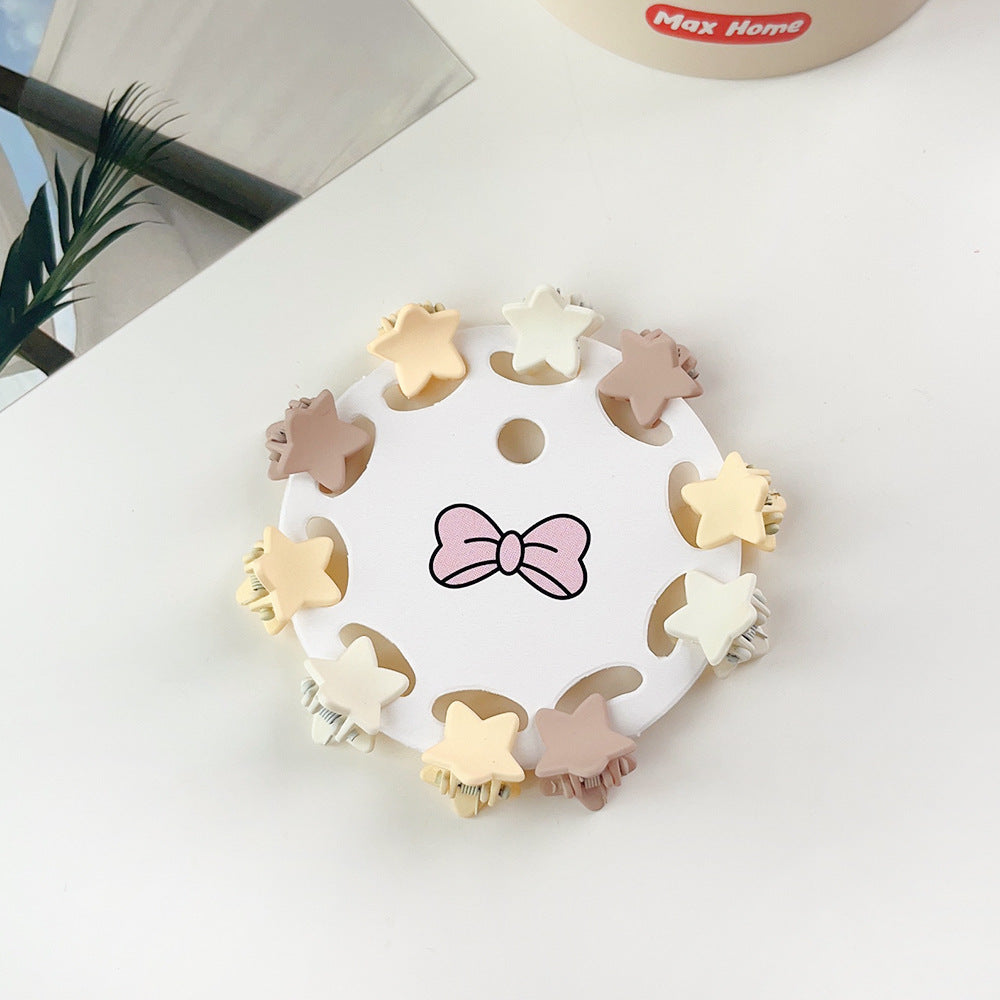 New Children's Barrettes 10 PCs Colorful Cartoon Baby Small Jaw Clip Bangs Broken Hair Princess Hairstyle Mini Hairpin
