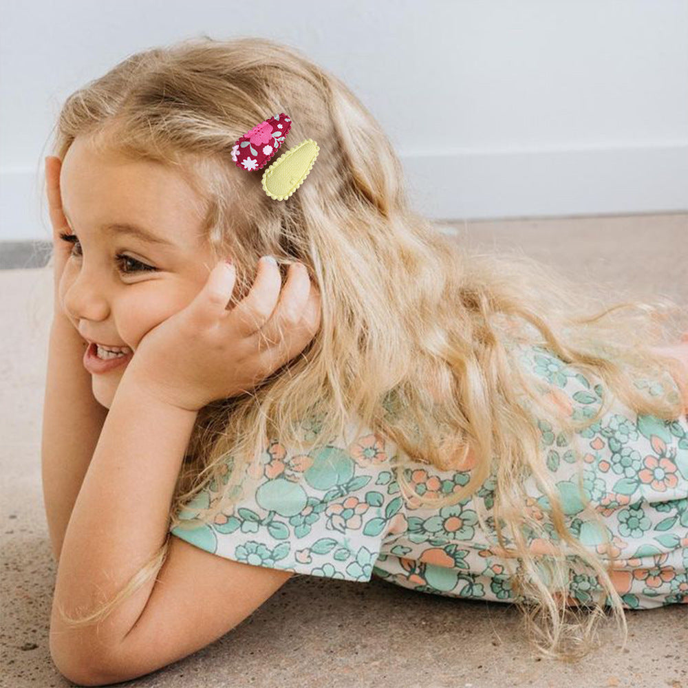 Children's Small Size BB Clip Fabric Embroidery Hair Clip