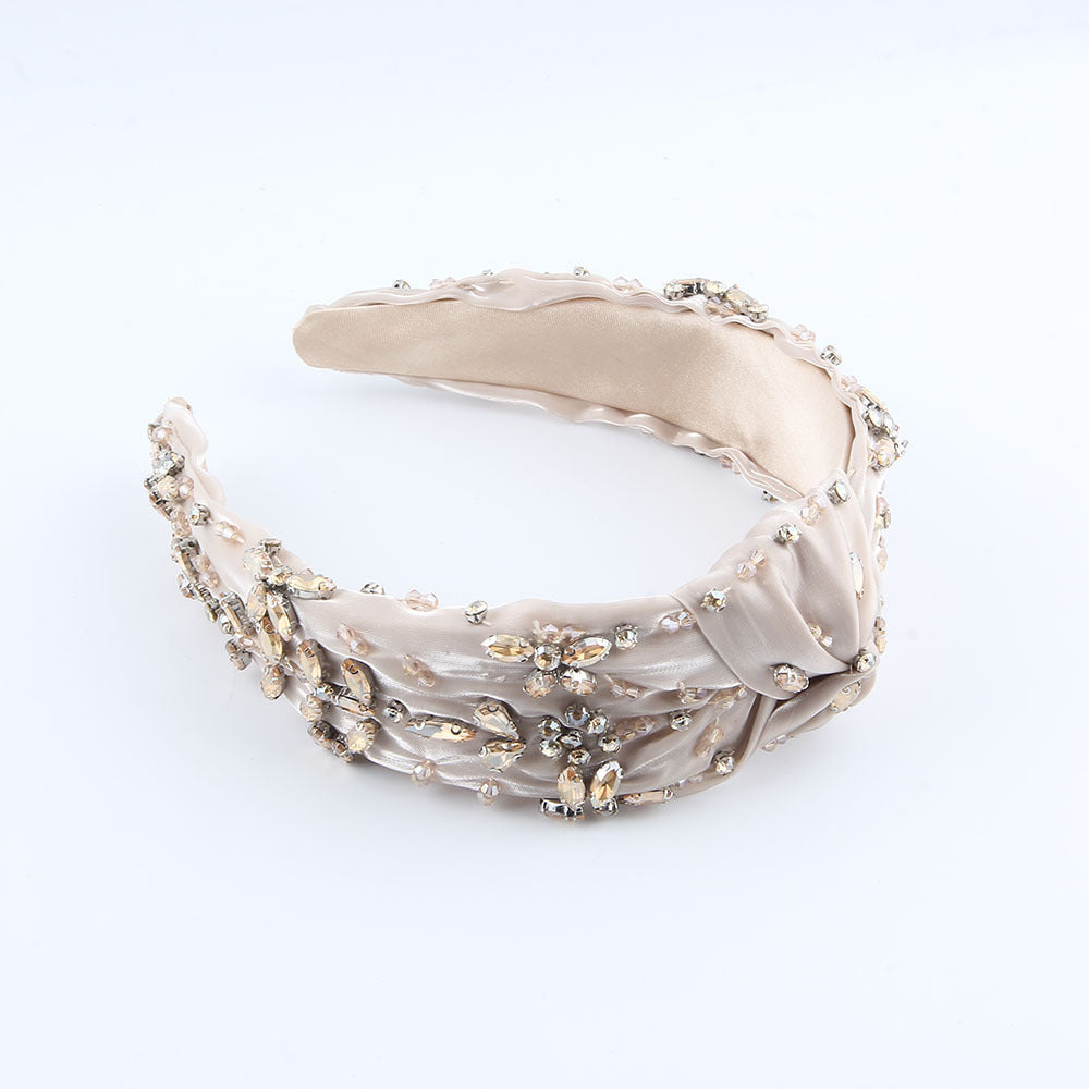 Silk Fabric Diamond-embedded Gorgeous Headband