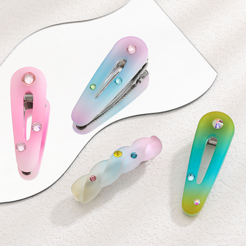 Color Gradient Resin Barrettes Female