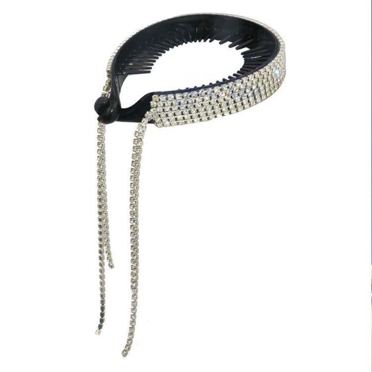 Ball Head Set Hair Device Headdress Flashing Diamond Tassel Bud Clip