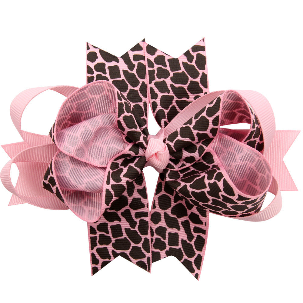 Girls' Double Layer Bubble Bow Hair Clip