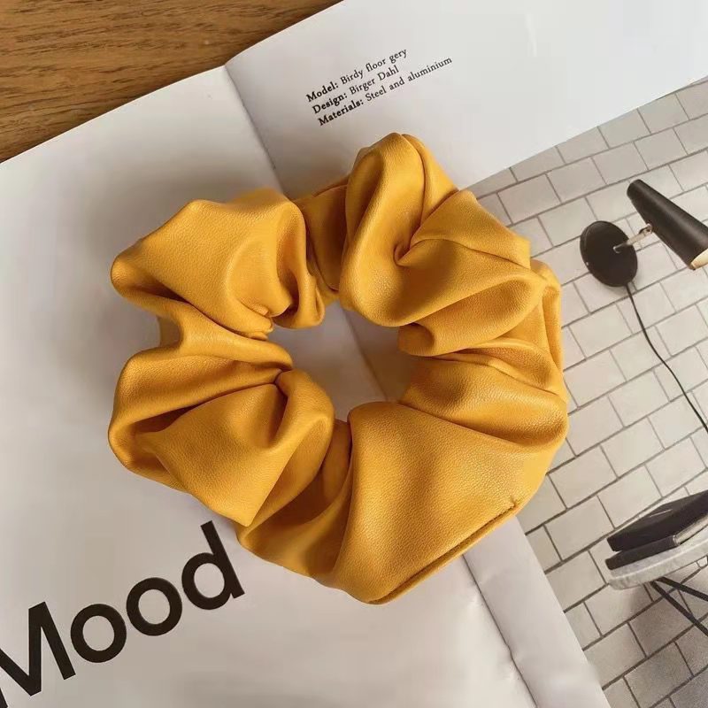 New Style Simple Temperament Pu Leather Large Intestine Hair Ring