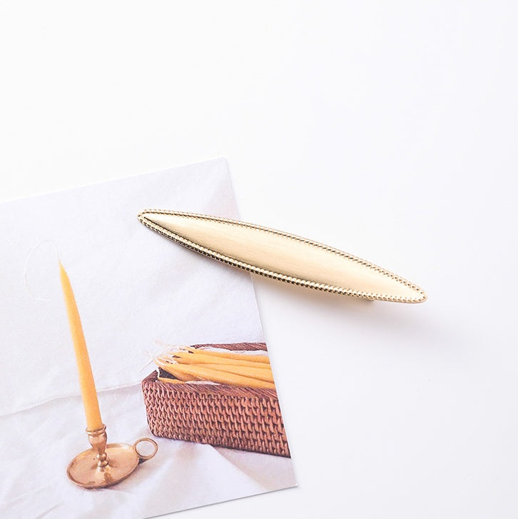 Japanese girl heart exquisite brushed hairpin personality retro metal curved strips word clip hairpin clip hair accessories