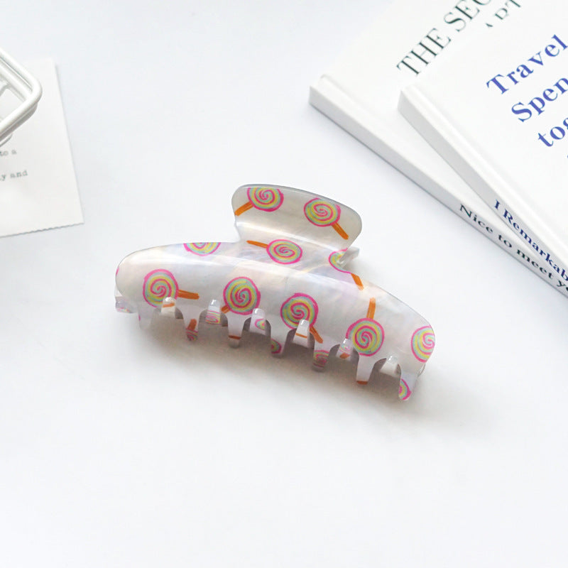 Summer Print Sweet Girl Grab Clip Hair Accessories