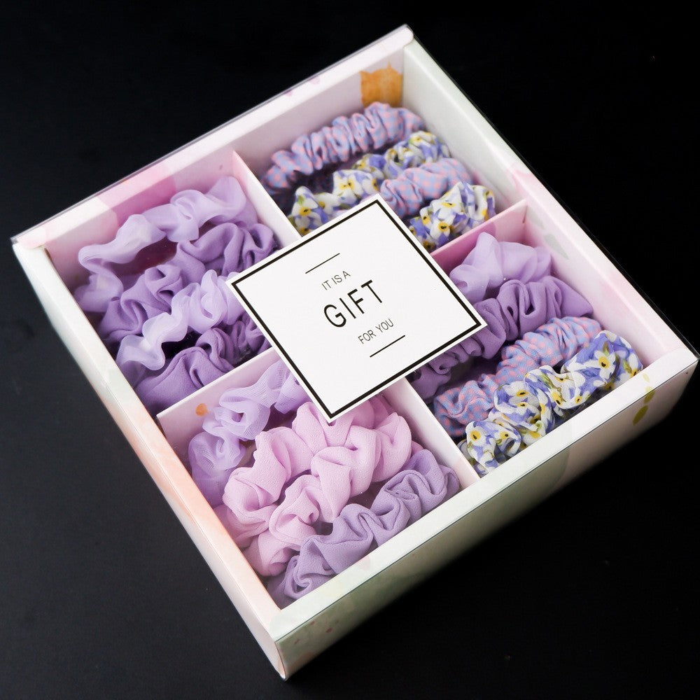 Girl's Popular Large Intestine Hair Ring Gift Box