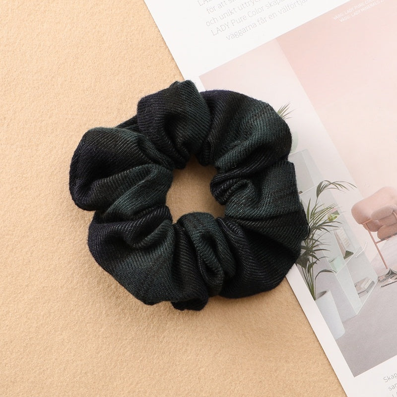 Best Plaid Print Large Intestine Ring Women's Hair Tie