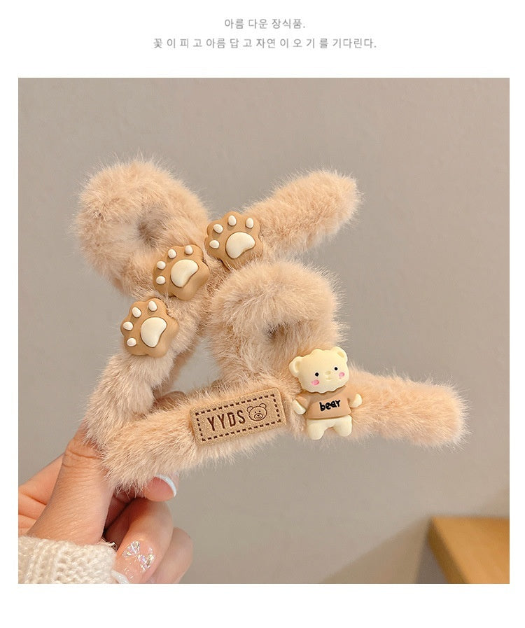 Plush Catch Shark Clip Hair Clip Headdress