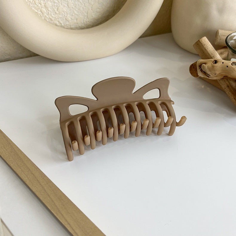 Brown-colored Back Of The Head Large Plate Hair Clip