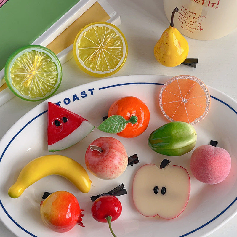 Simulation Cartoon Fruit Barrettes