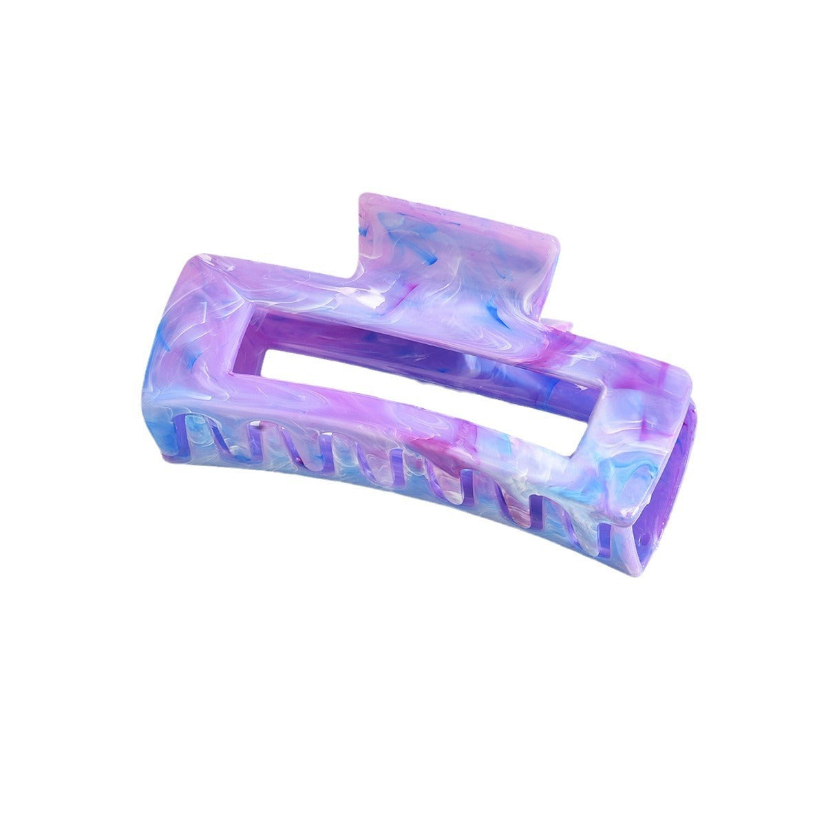 Women's Summer Marble Color Rectangular Barrettes