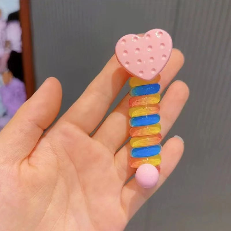 Cute Cartoon Colorful Hair Ring  Hair Accessories Rubber Band Hair Rope