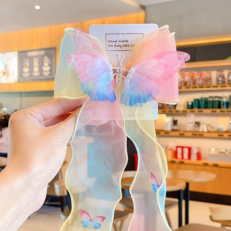 Female Sweet Desire Mesh Bow Hair Clip